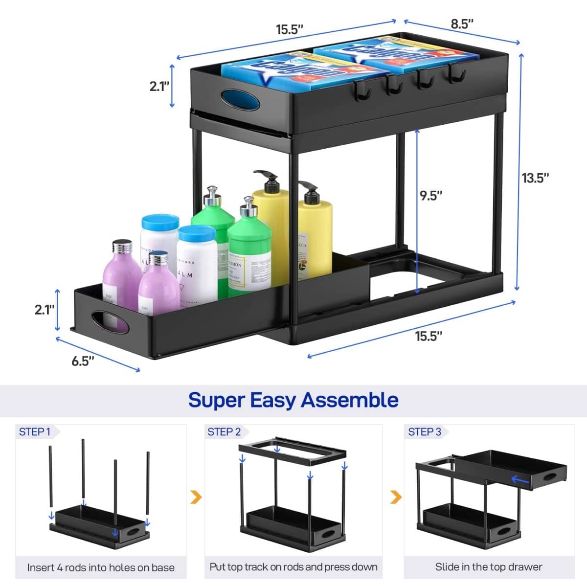 Dual Sliding Organizer Rack - GrandHeim