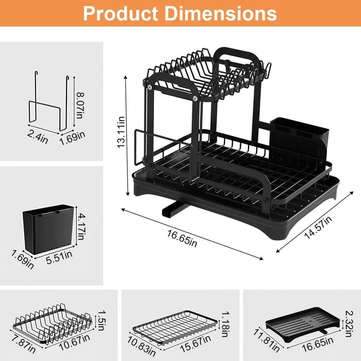 2-Tier Kitchen Dish Rack
