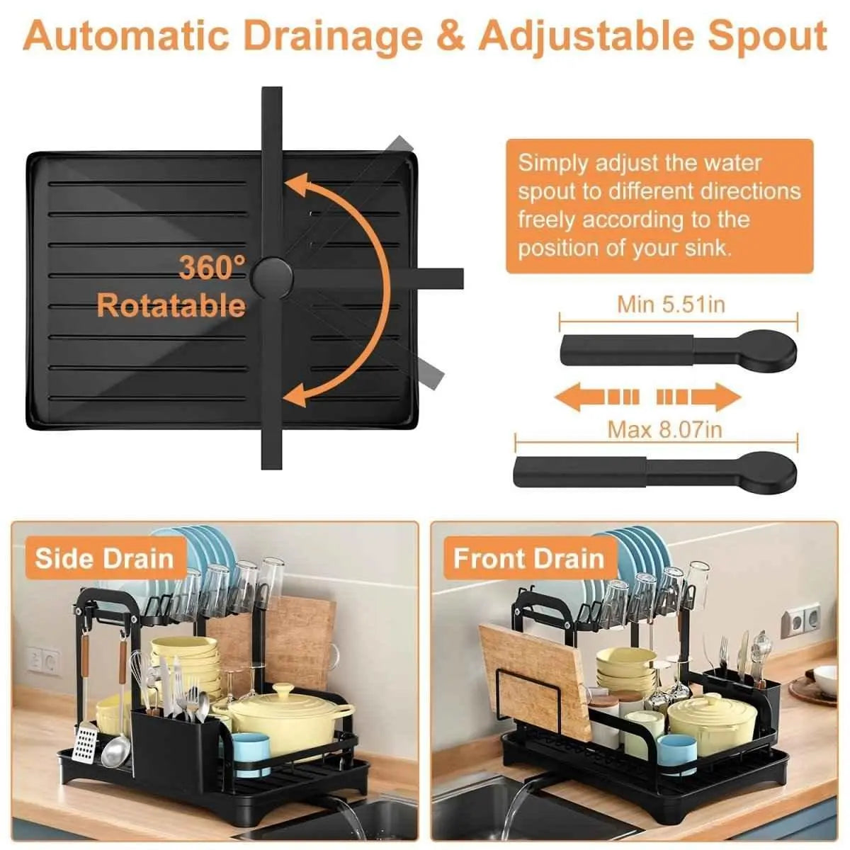 2-Tier Kitchen Dish Rack