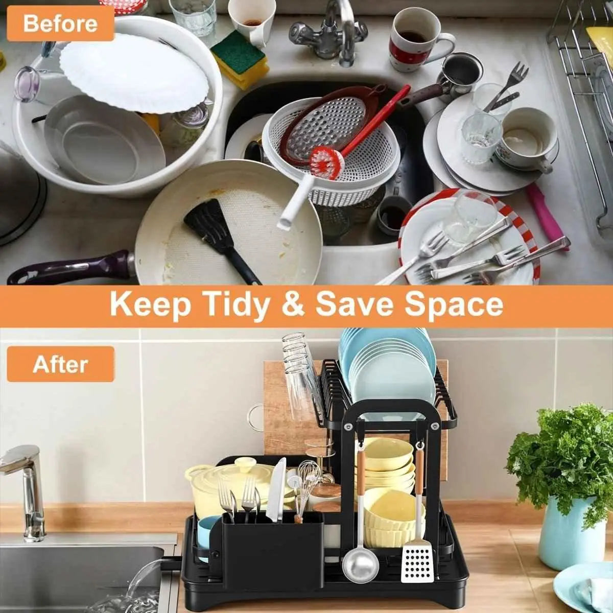 2-Tier Kitchen Dish Rack