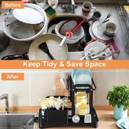 2-Tier Kitchen Dish Rack