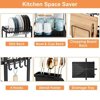 2-Tier Kitchen Dish Rack