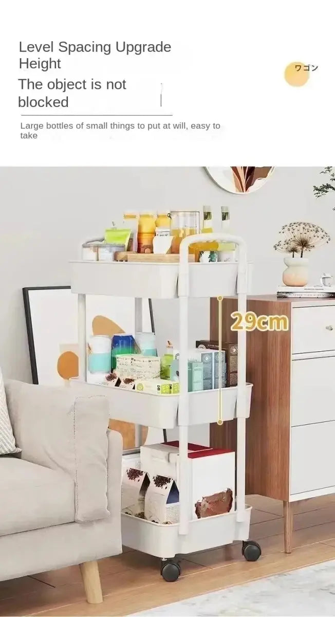 Rolling Storage Cart Rack - GrandHeim