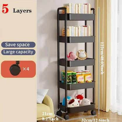 Rolling Storage Cart Rack - GrandHeim