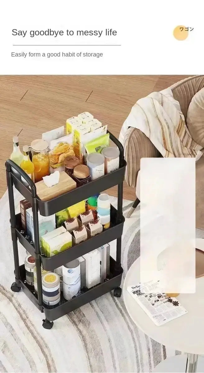 Rolling Storage Cart Rack - GrandHeim